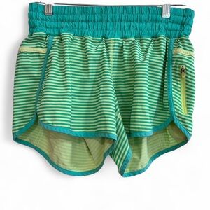 Lululemon Athletica Teal Striped Shorts